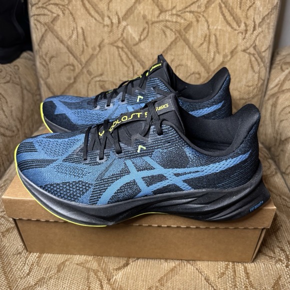 Asics Dynablast 5 Mens Size 10‎ Blue Black Athletic Running Shoes Sneakers Nice!